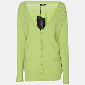 Basler Green Stretch Crepe Twinset Cardigan Xl